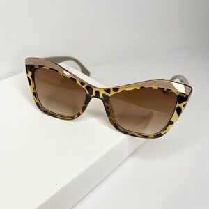 Leopard Print Cat-Eye Sunglasses